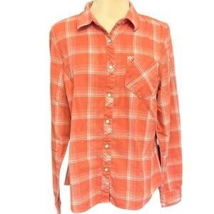 Browning button down shirt long sleeves w/button pearl buttons plaid Sz X-Large